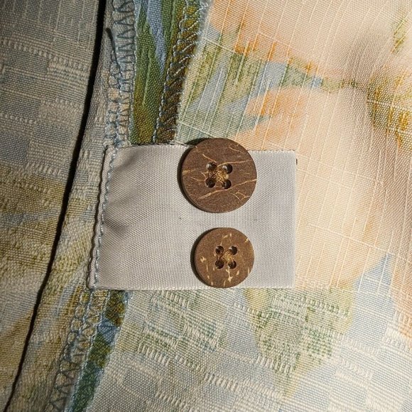 Tommy Bahama Mens Floral Light Blue Hawaiian Silk Aloha Camp Shirt XXL 2XL - Picture 9 of 11